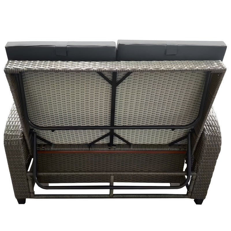 Versatile Garden Lounge Set with 3-Position Bed & Storage