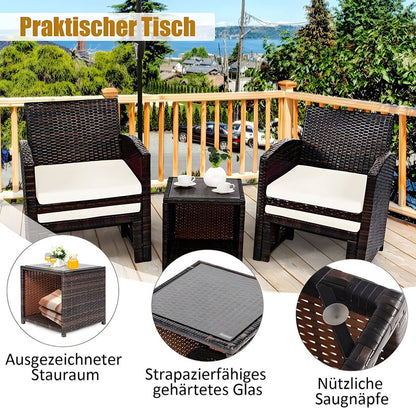 5-Piece Rattan Garden Furniture Set