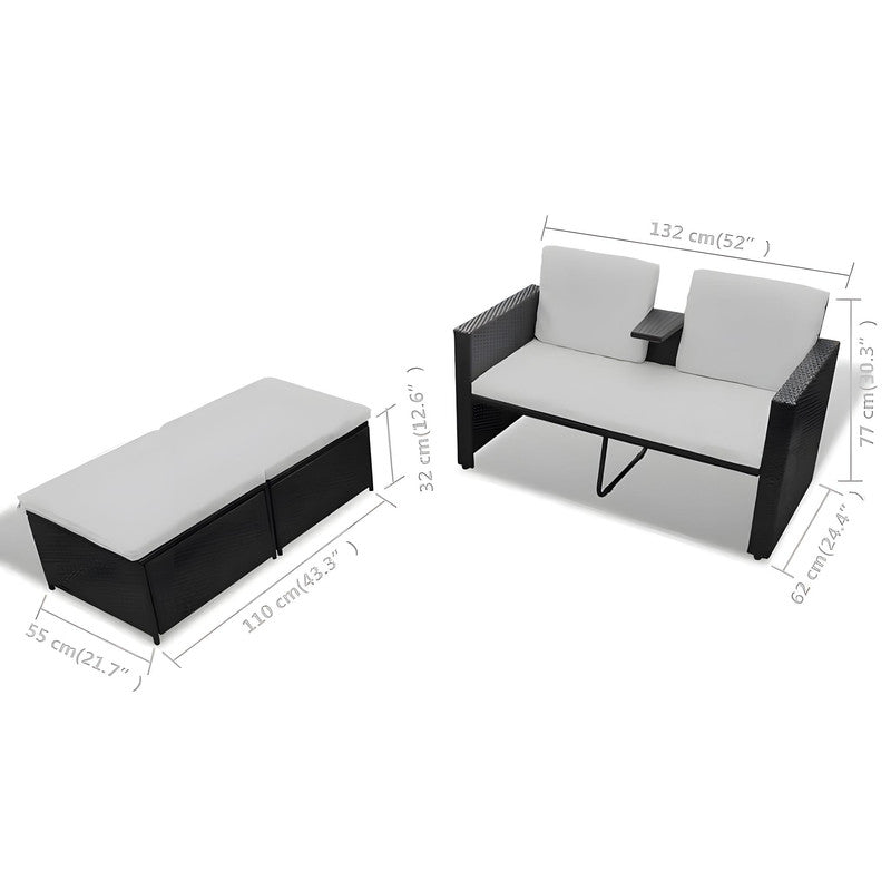 4-piece Garden Lounge Set