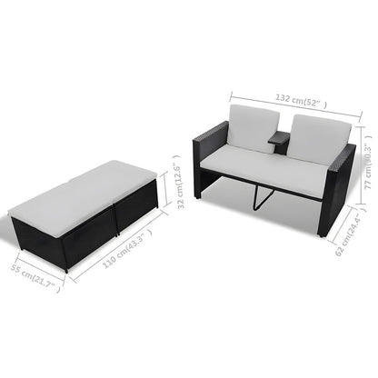 4-piece Garden Lounge Set