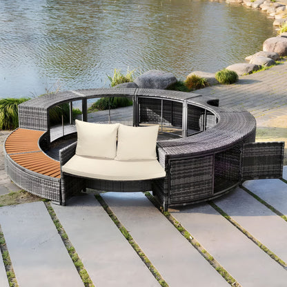 Elegant All-Weather Lounge Set with Storage & Extendable Table