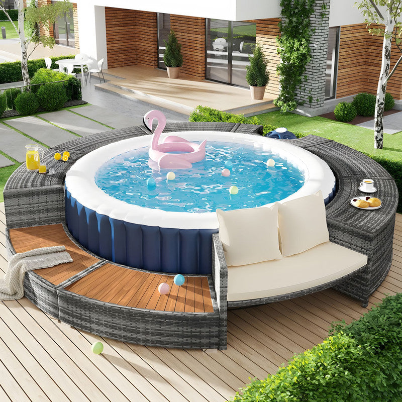 Elegant All-Weather Lounge Set with Storage & Extendable Table