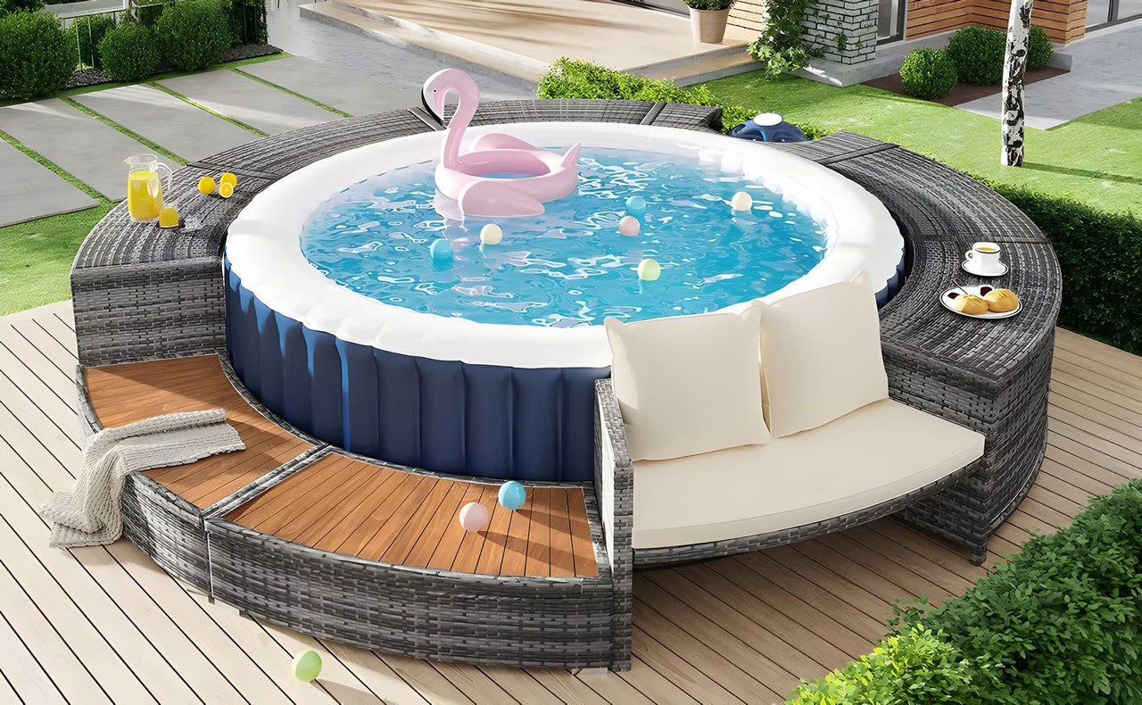 Elegant All-Weather Lounge Set with Storage & Extendable Table
