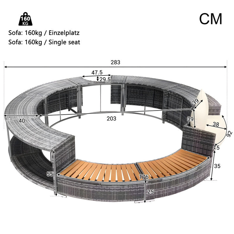Elegant All-Weather Lounge Set with Storage & Extendable Table