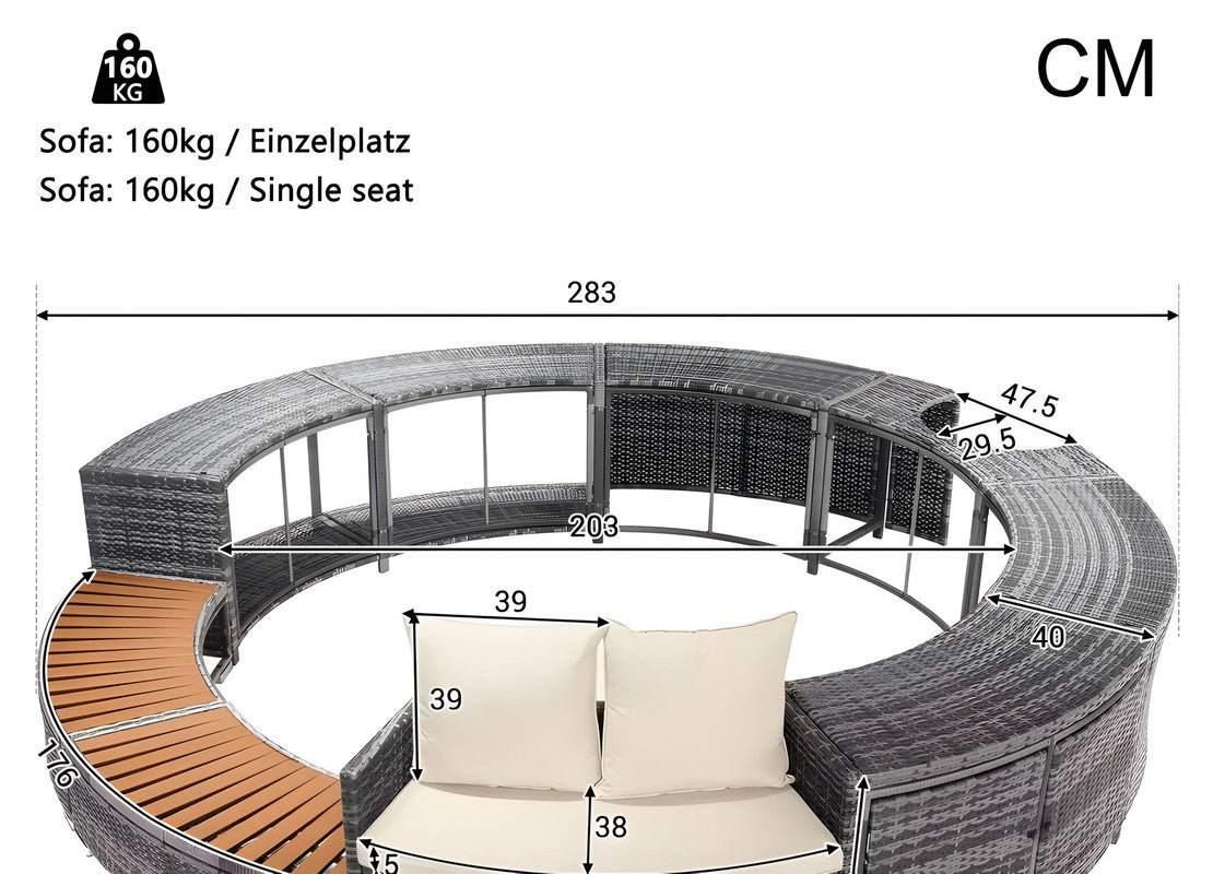 Elegant All-Weather Lounge Set with Storage & Extendable Table