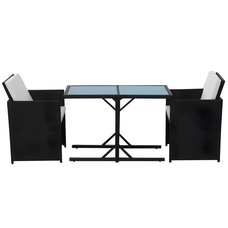 Weatherproof PE Rattan Dining Set for Elegant Outdoor Living