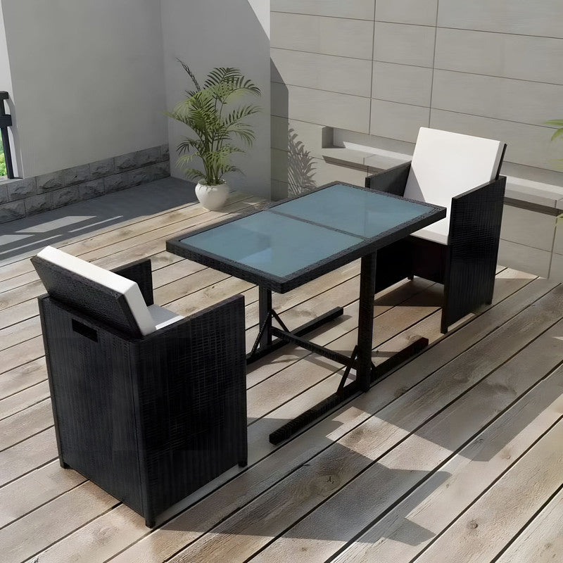 Weatherproof PE Rattan Dining Set for Elegant Outdoor Living