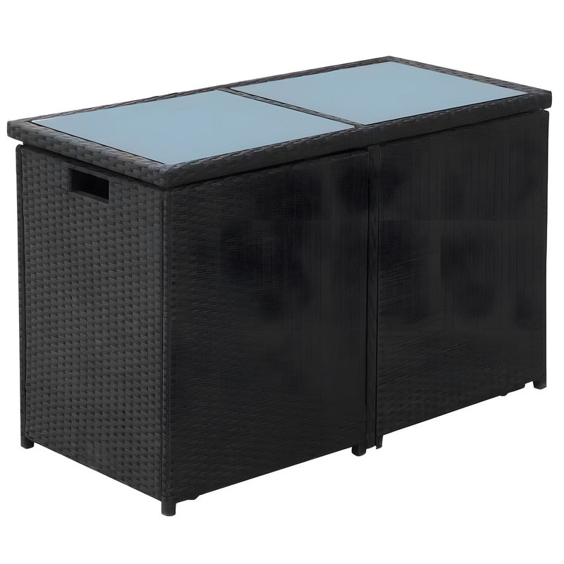 Weatherproof PE Rattan Dining Set for Elegant Outdoor Living